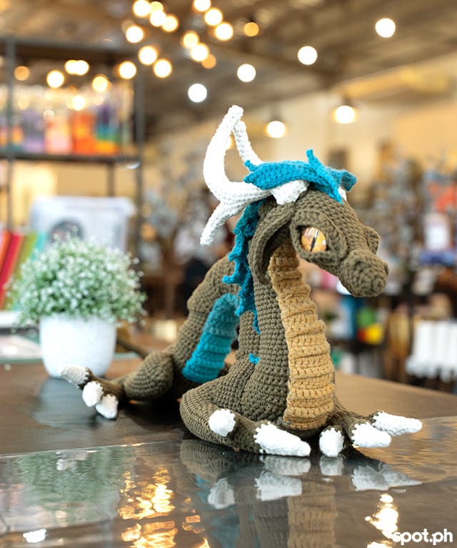 analog manila knitting, crocheting spots in the metro, the attic yarn, dragon